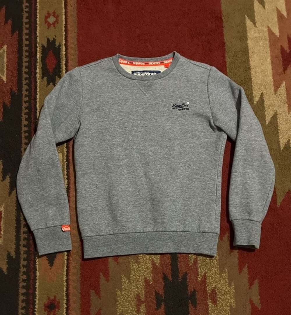 Superdry The Orange Label Crew Size X Small Grey Sweatshirt